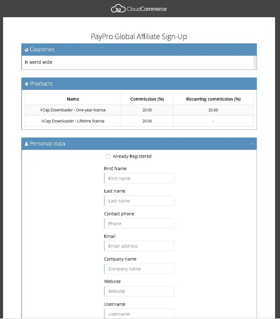 VCap Downloader - Affiliates (Resellers) Program